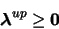 \begin{displaymath}\boldsymbol{\lambda}^{up} \geq \boldsymbol{0}
\end{displaymath}