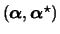 $(\boldsymbol{\alpha}, \boldsymbol{\alpha}^{\star})$