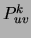 $P^k_{uv}$