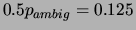 $0.5 p_{ambig}=0.125$