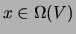 $x \in \Omega(V)$