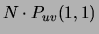 $\displaystyle N\cdot P_{uv}(1,1)$