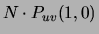 $\displaystyle N\cdot P_{uv}(1,0)$