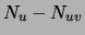 $\displaystyle N_u - N_{uv}$