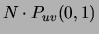 $\displaystyle N \cdot P_{uv}(0,1)$