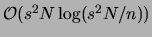 ${\cal O}(s^2N\log(s^2N/n))$
