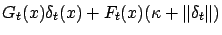 $\displaystyle G_t(x) \delta_t(x) + F_t(x) (\kappa + \left\Vert\delta_t\right\Vert )$