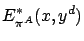 $\displaystyle E^*_{\pi^A}(x,y^d)$