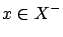 $ x \in X^-$