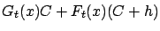 $\displaystyle G_t(x) C + F_t(x)(C+h)$
