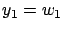 $ y_1 = w_1$