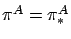 $ \pi^A = \pi^A_*$
