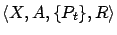 $ \langle X, A, \{P_t\}, R \rangle$
