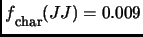 $f\raisebox{-5pt}{\footnotesize char}(JJ)=0.009$